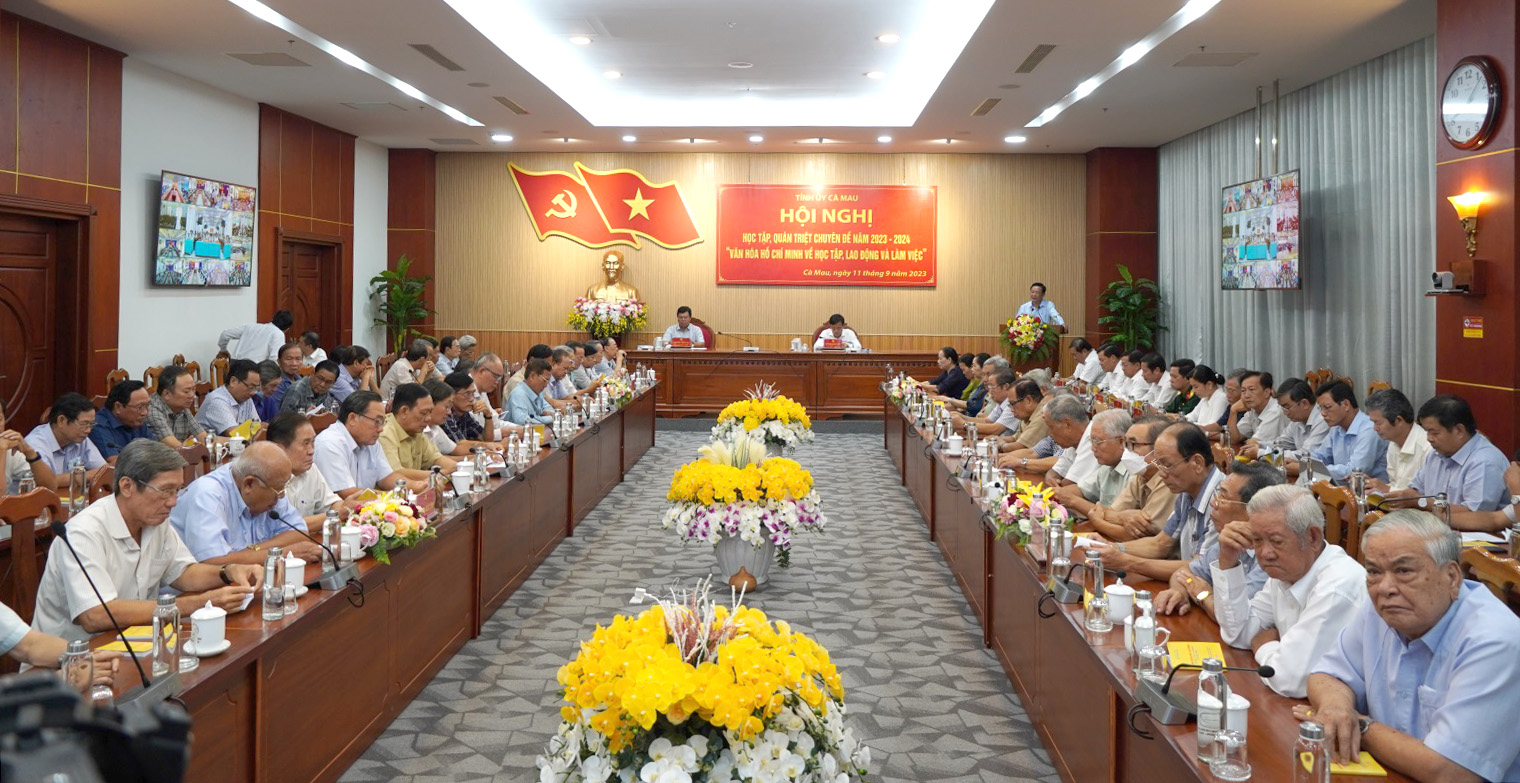 Hội nghị học tập, quán triệt chuyên đề năm 2023 - 2024 “Văn hóa Hồ Chí Minh về học tập, lao động, làm việc” được tổ chức vào ngày 11-9-2023.